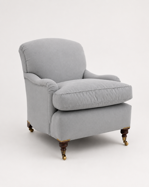 George Smith Medium Size Signature Armchair, Dove Grey