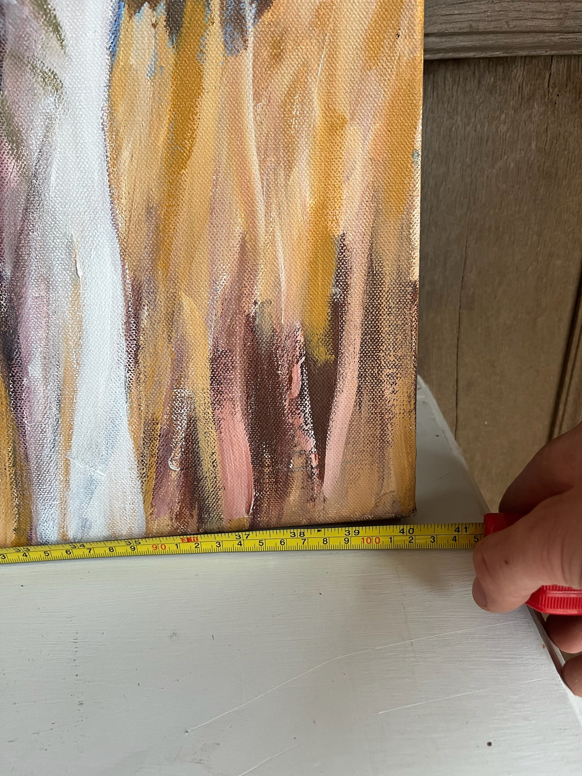 Gay Emmerson 'Blue & Gold' Acrylic Painting