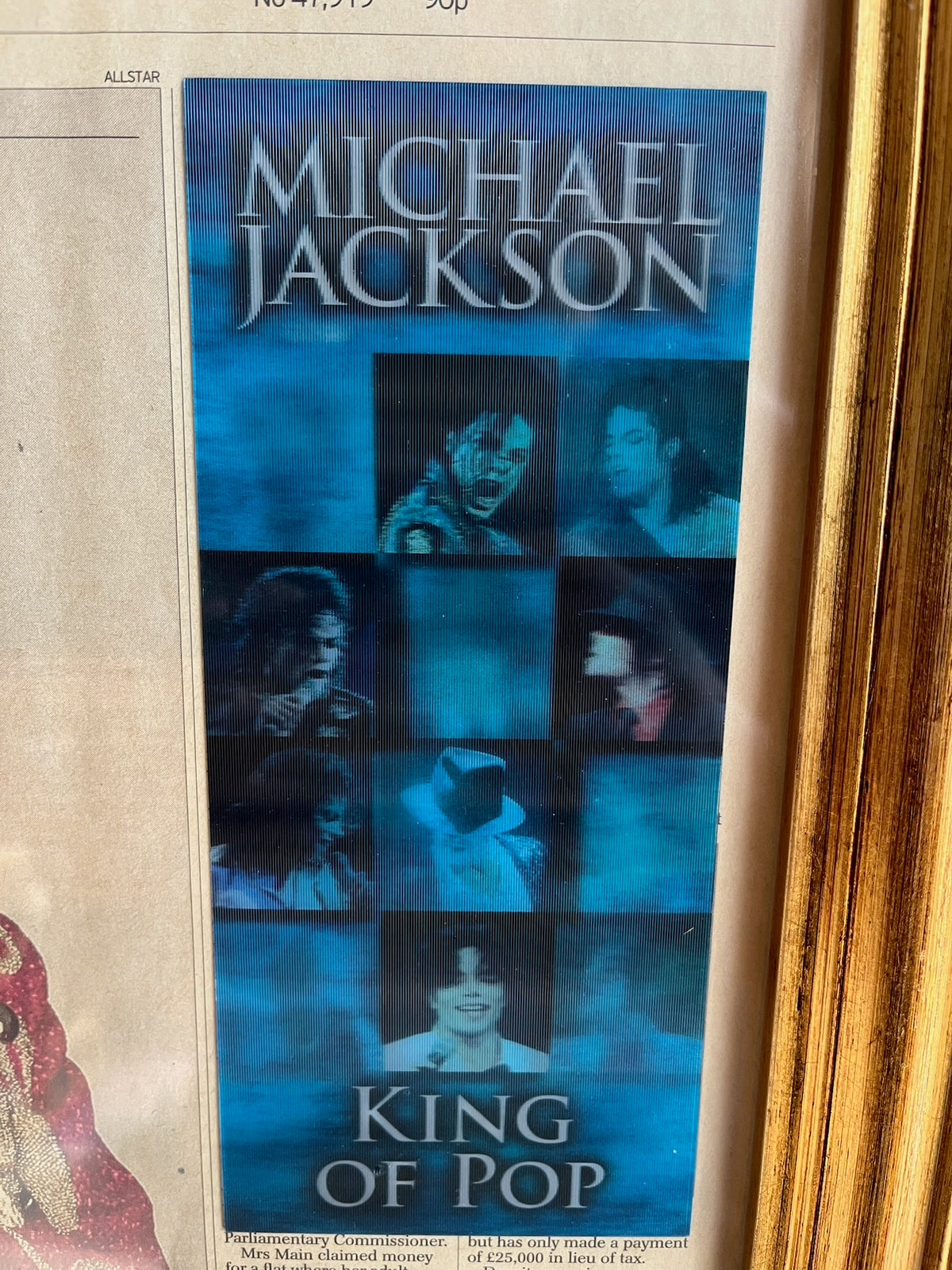 Framed Michael Jackson 'King of Pop' Memorabilia