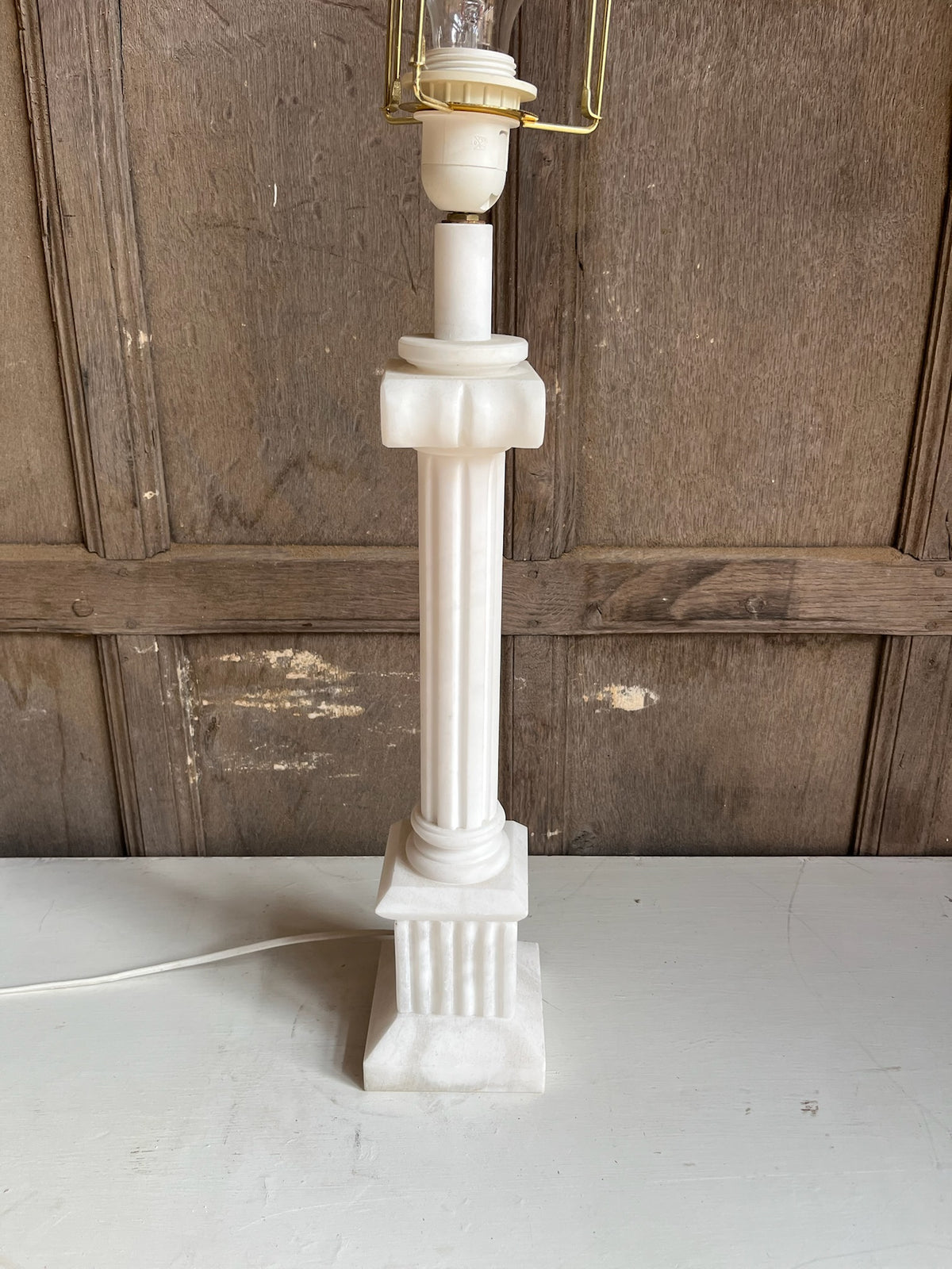 Alabaster Corinthian Column Table Lamp