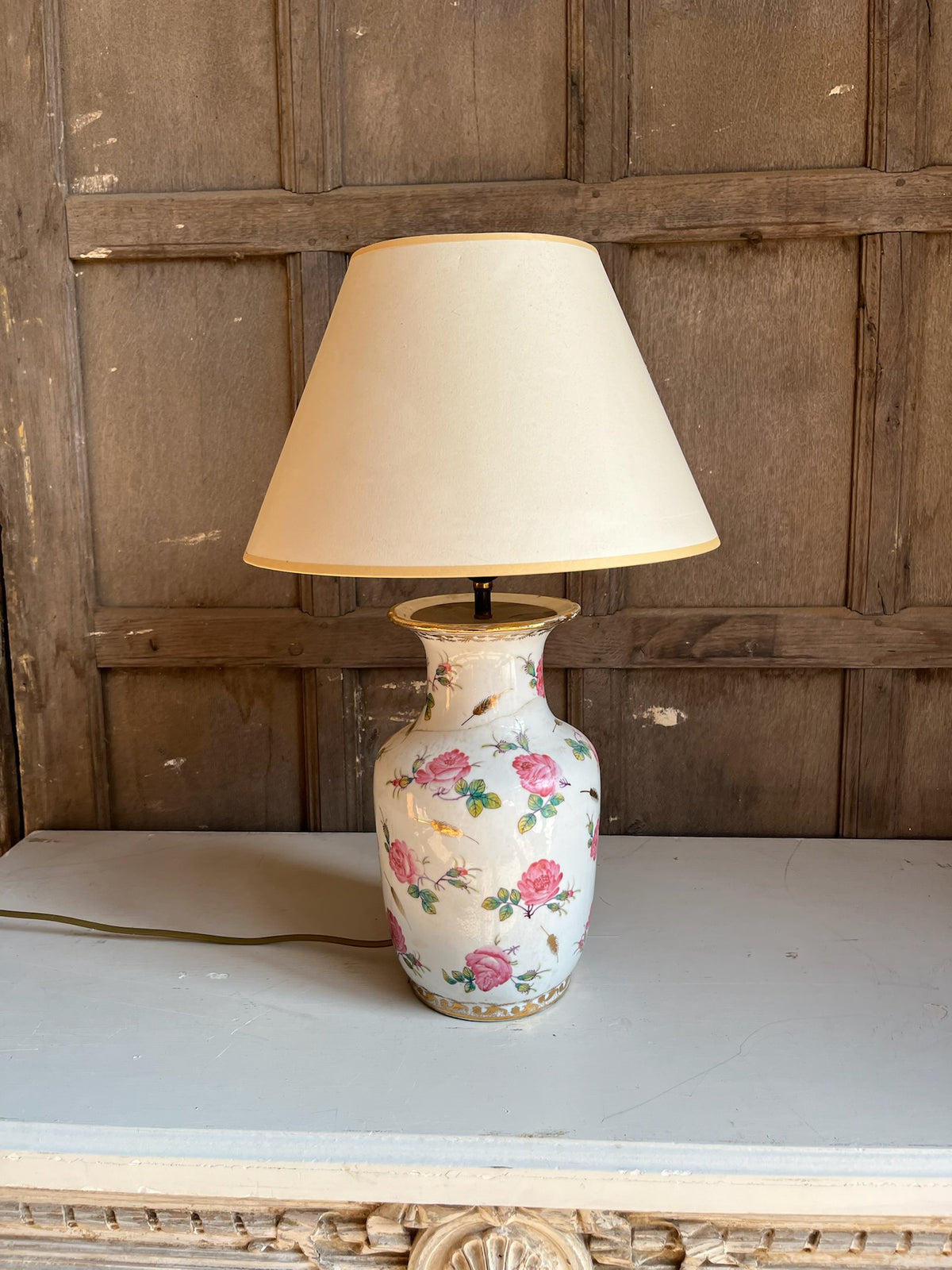 Floral Rose Ceramic Table Lamp