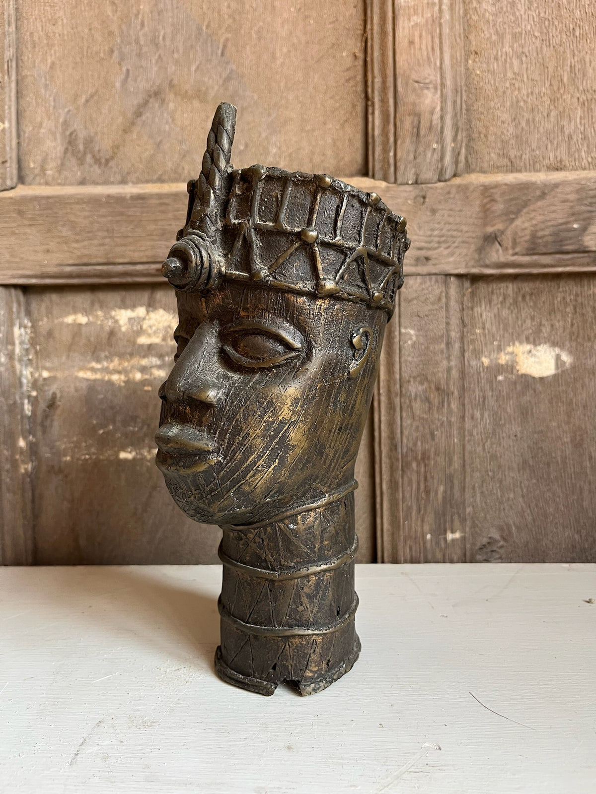 Benin-Style Bronze Head