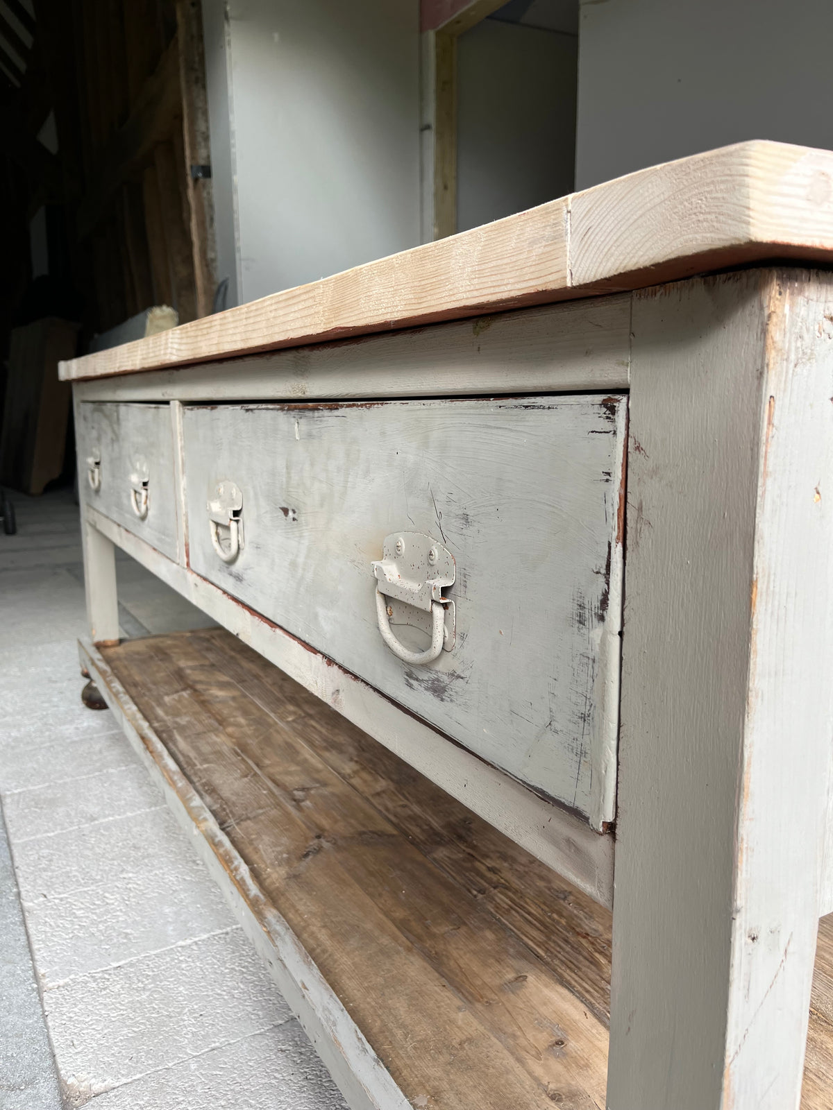 Pot Shelf Prep table Island