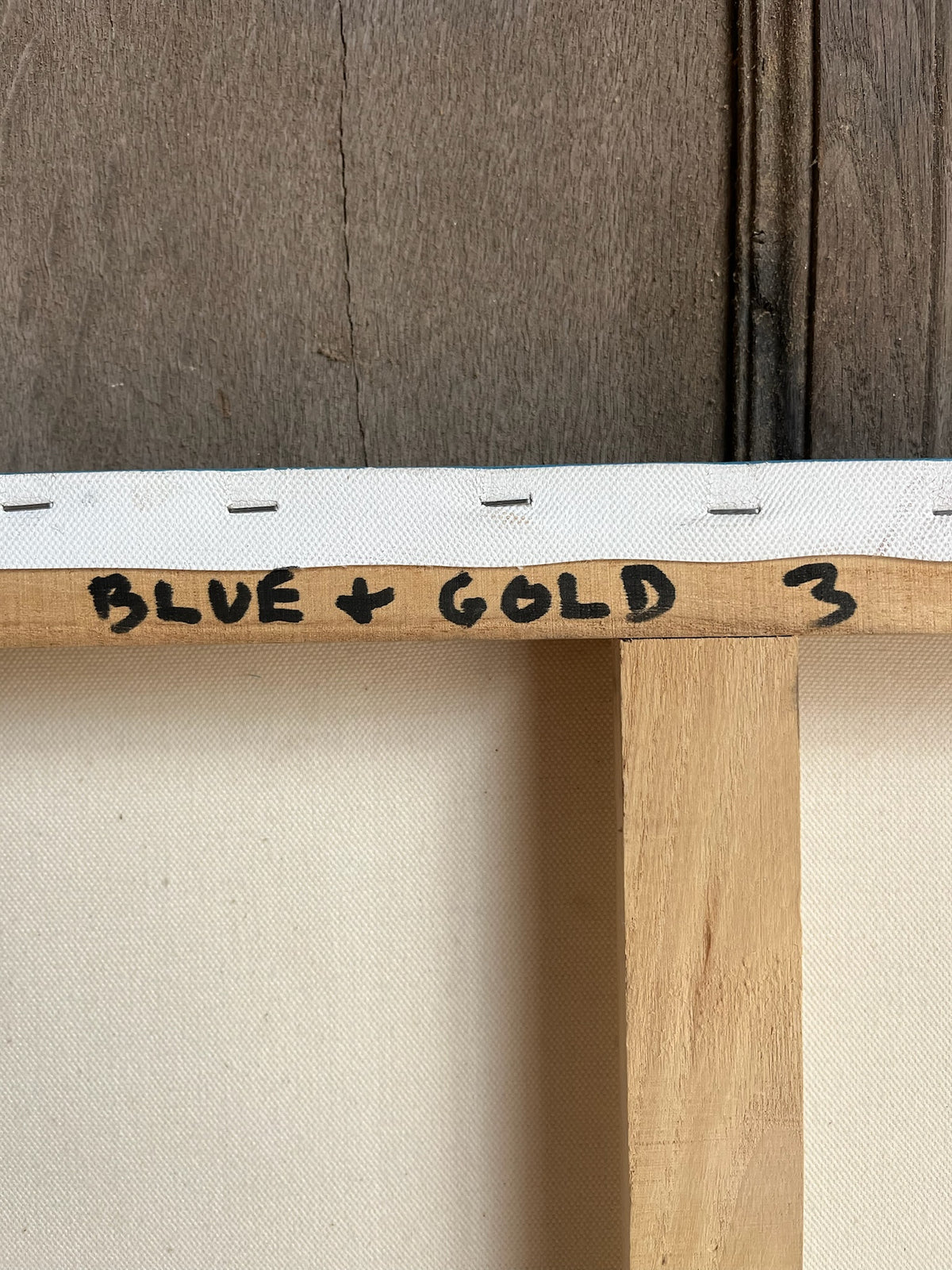 Gay Emmerson 'Blue & Gold' Acrylic Painting