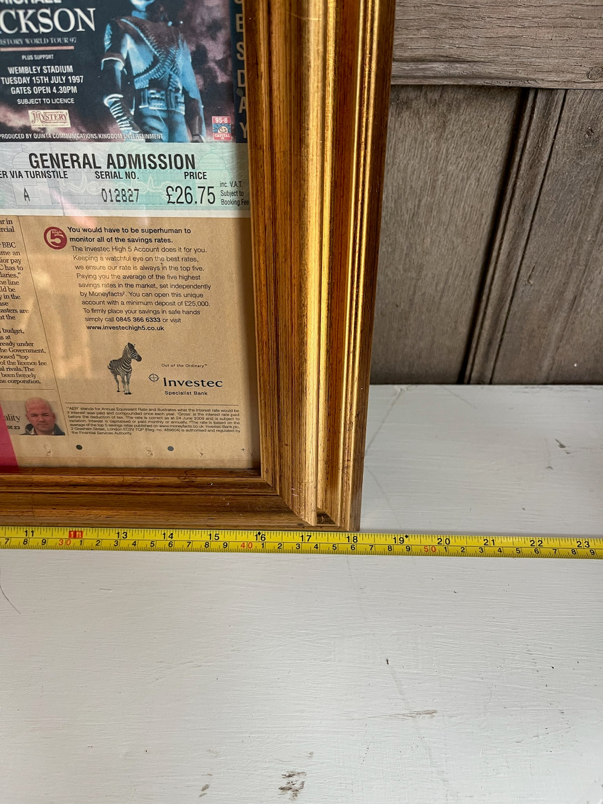 Framed Michael Jackson 'King of Pop' Memorabilia