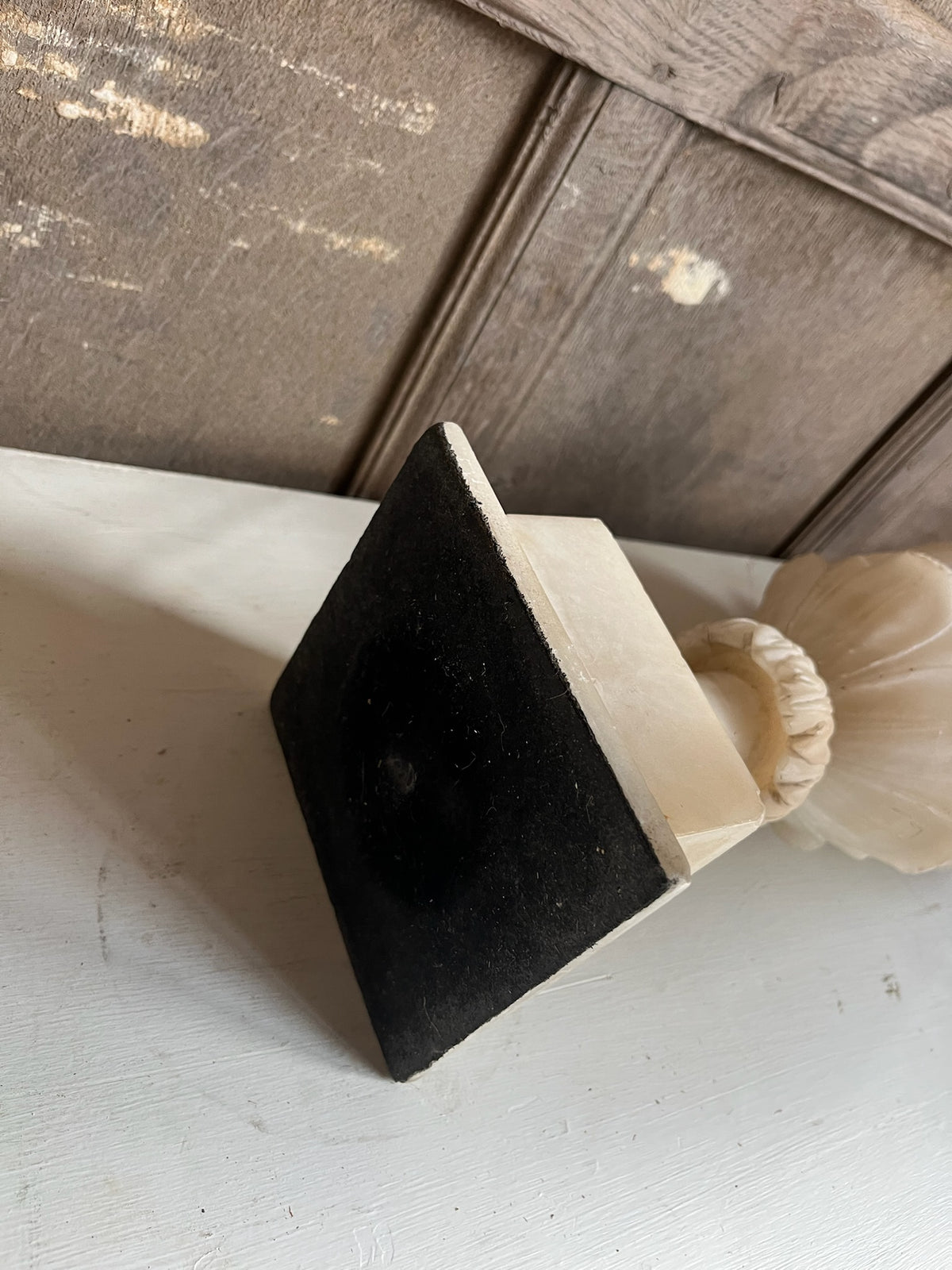 Carved Alabaster Urn Table Lamp with Roses