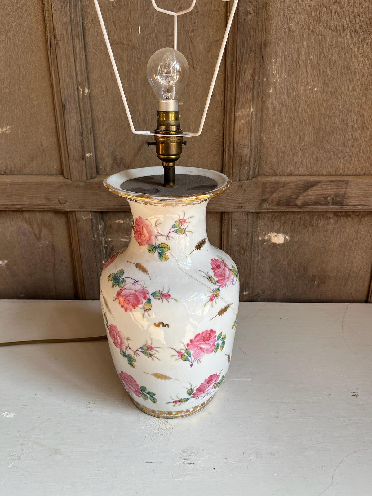 Floral Rose Ceramic Table Lamp
