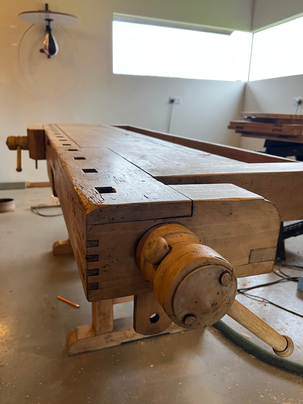Vintage Carpenters Workbench Hardwood