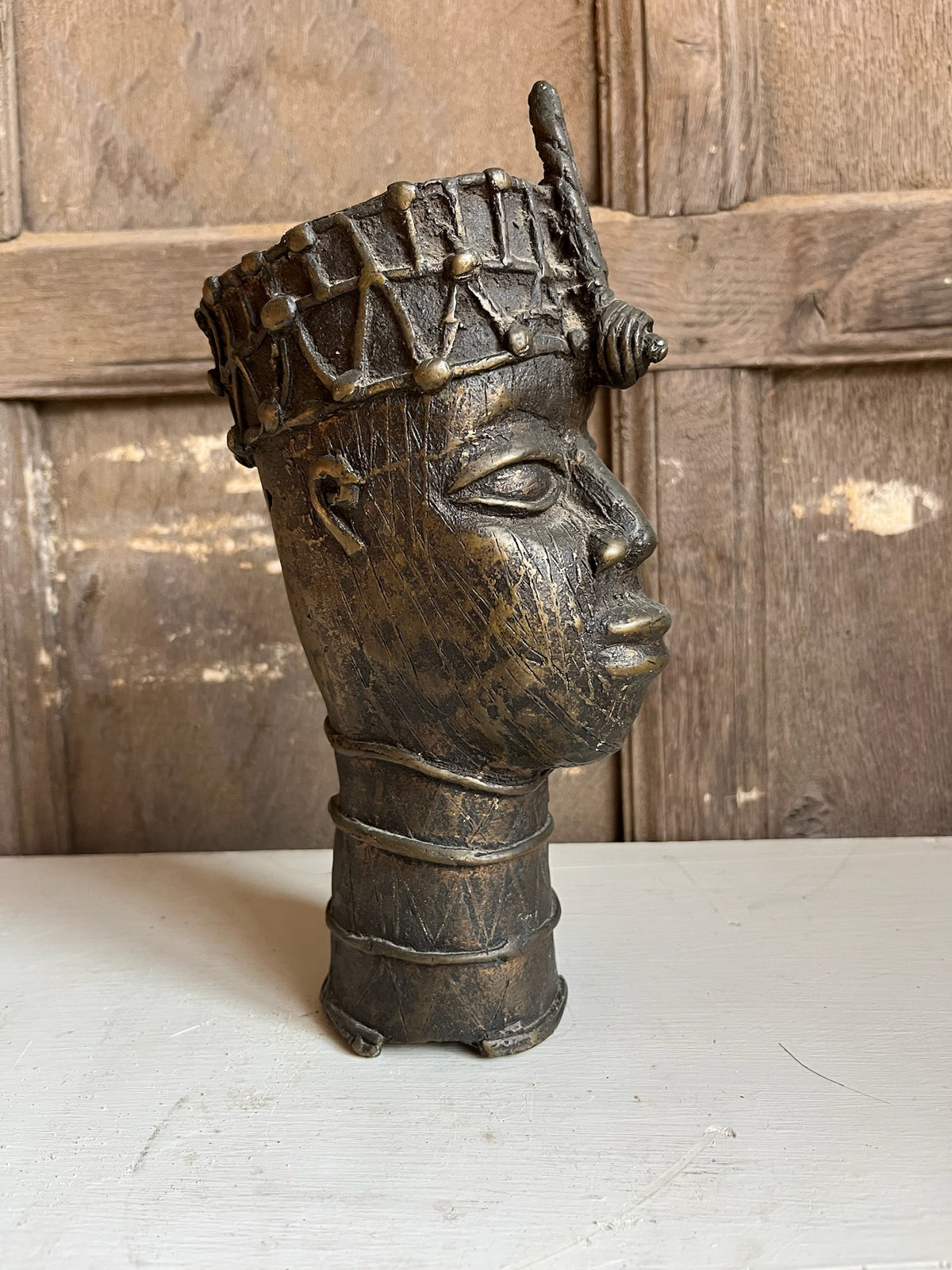 Benin-Style Bronze Head