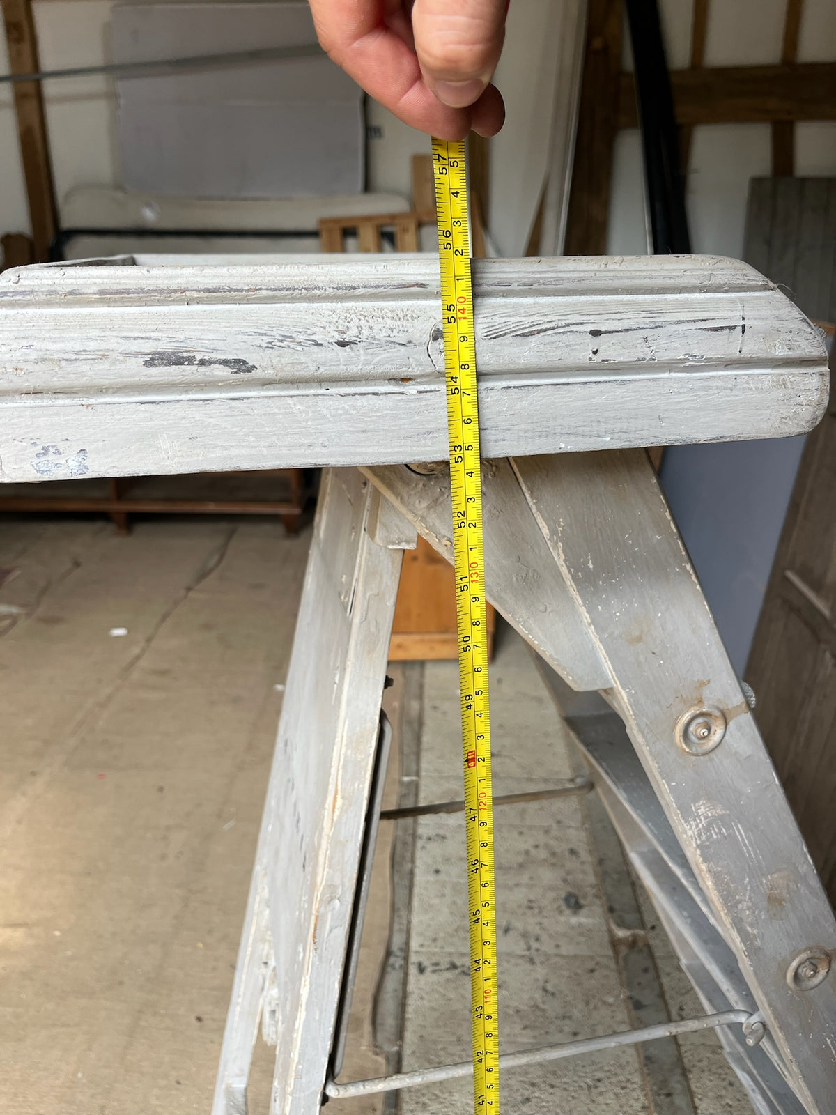 Antique French Painted Step Ladder (BN Paris)