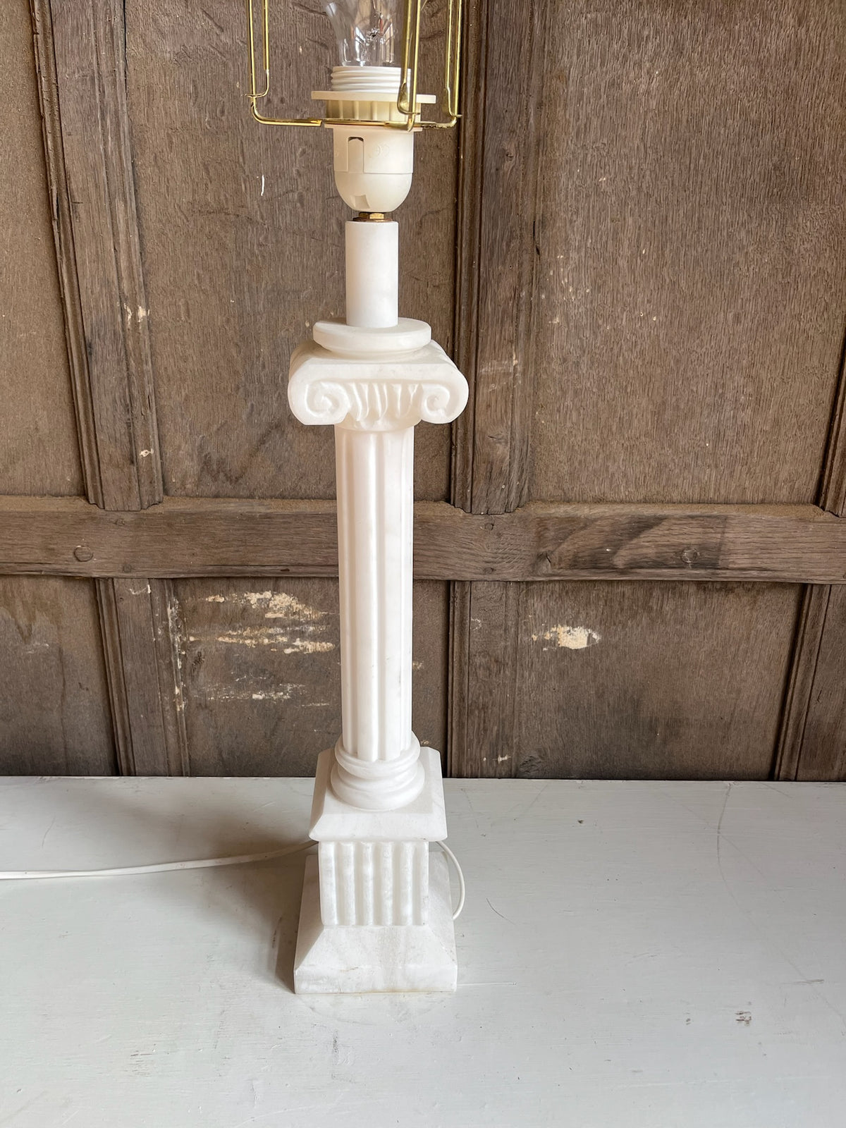 Alabaster Corinthian Column Table Lamp