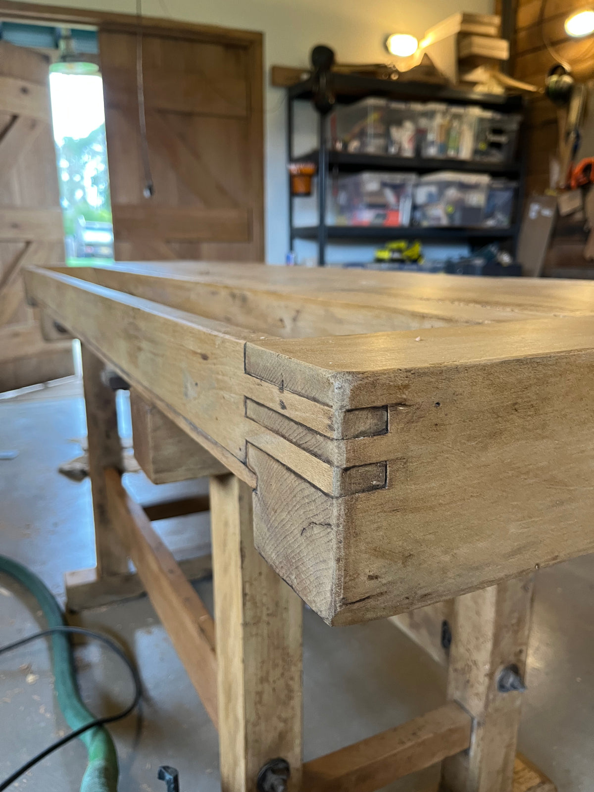 Vintage Carpenters Workbench Hardwood