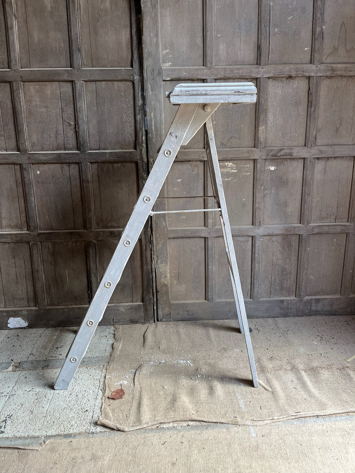 Antique French Painted Step Ladder (BN Paris)