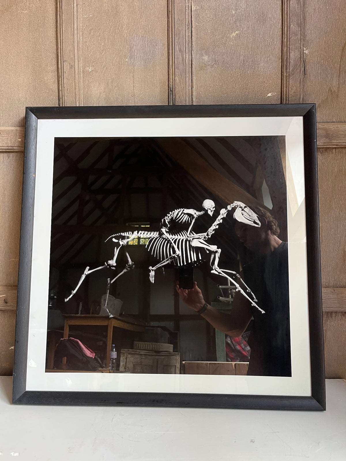 Framed Skeleton Horse & Jockey Photographic Print