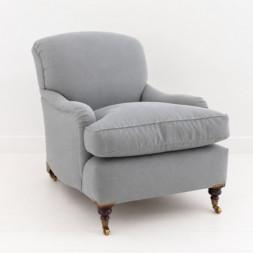 George Smith Medium Size Signature Armchair, Dove Grey