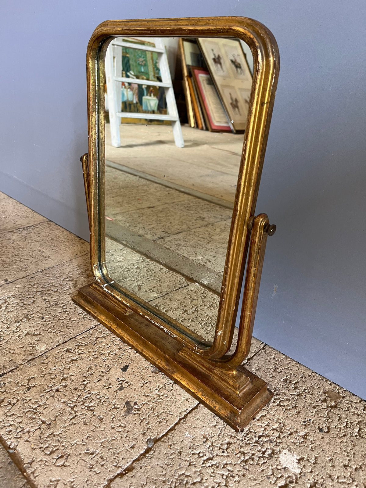 Gilt-Framed Wall Mirror (A)