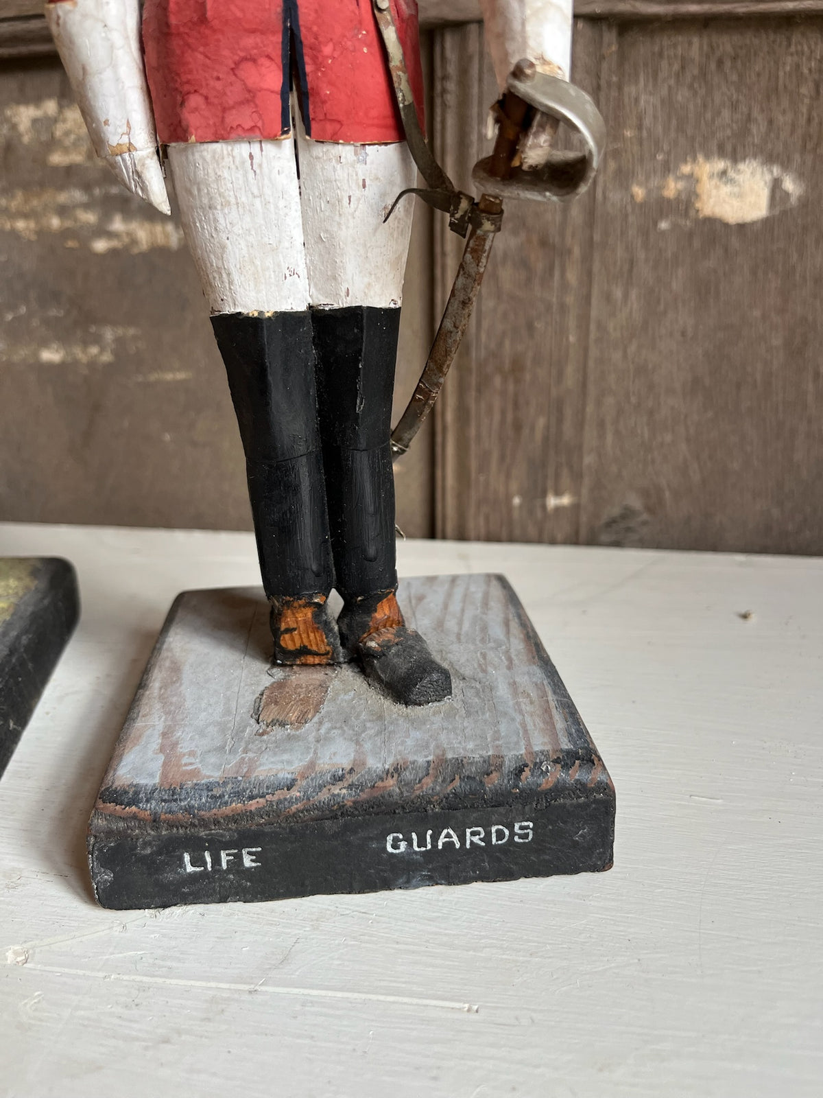 Pair of Carved Wooden Military Figures - Coldstream Guards & Life Guards