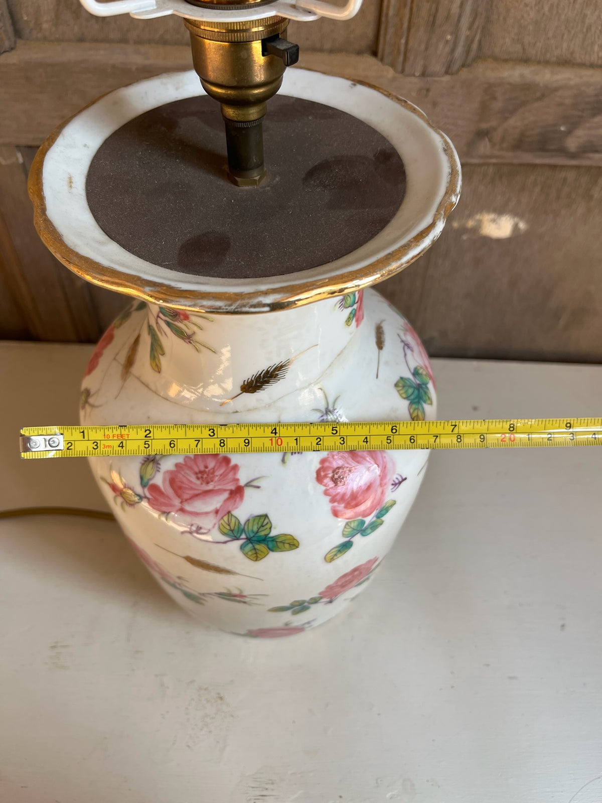 Floral Rose Ceramic Table Lamp