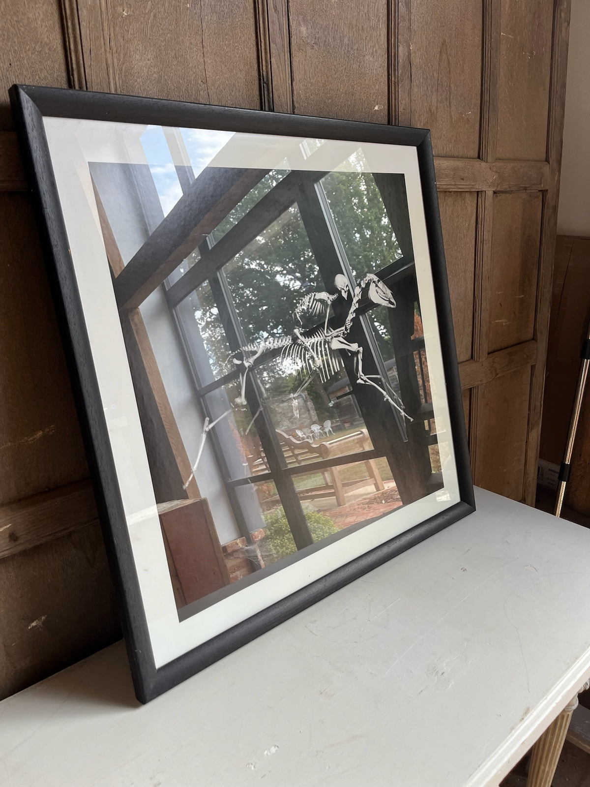 Framed Skeleton Horse & Jockey Photographic Print