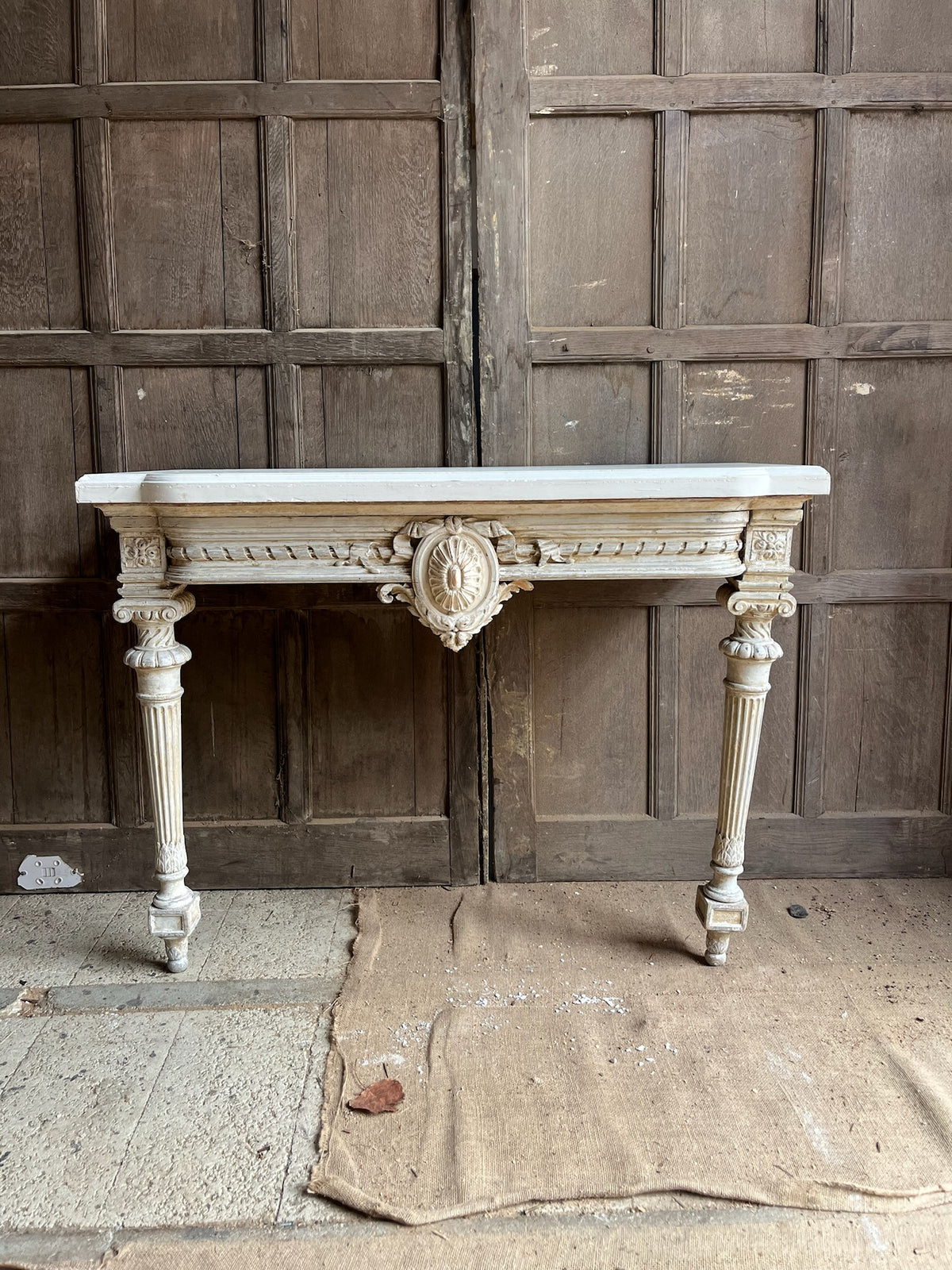 Antique Louis XVI Style Painted Console Table