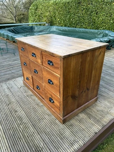 Pine Chest Bank of Drawers