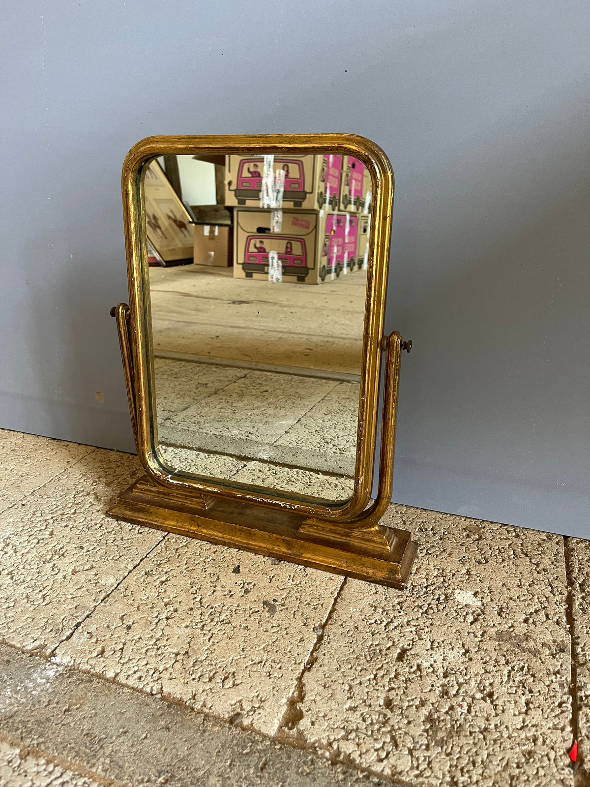Gilt-Framed Wall Mirror (A)