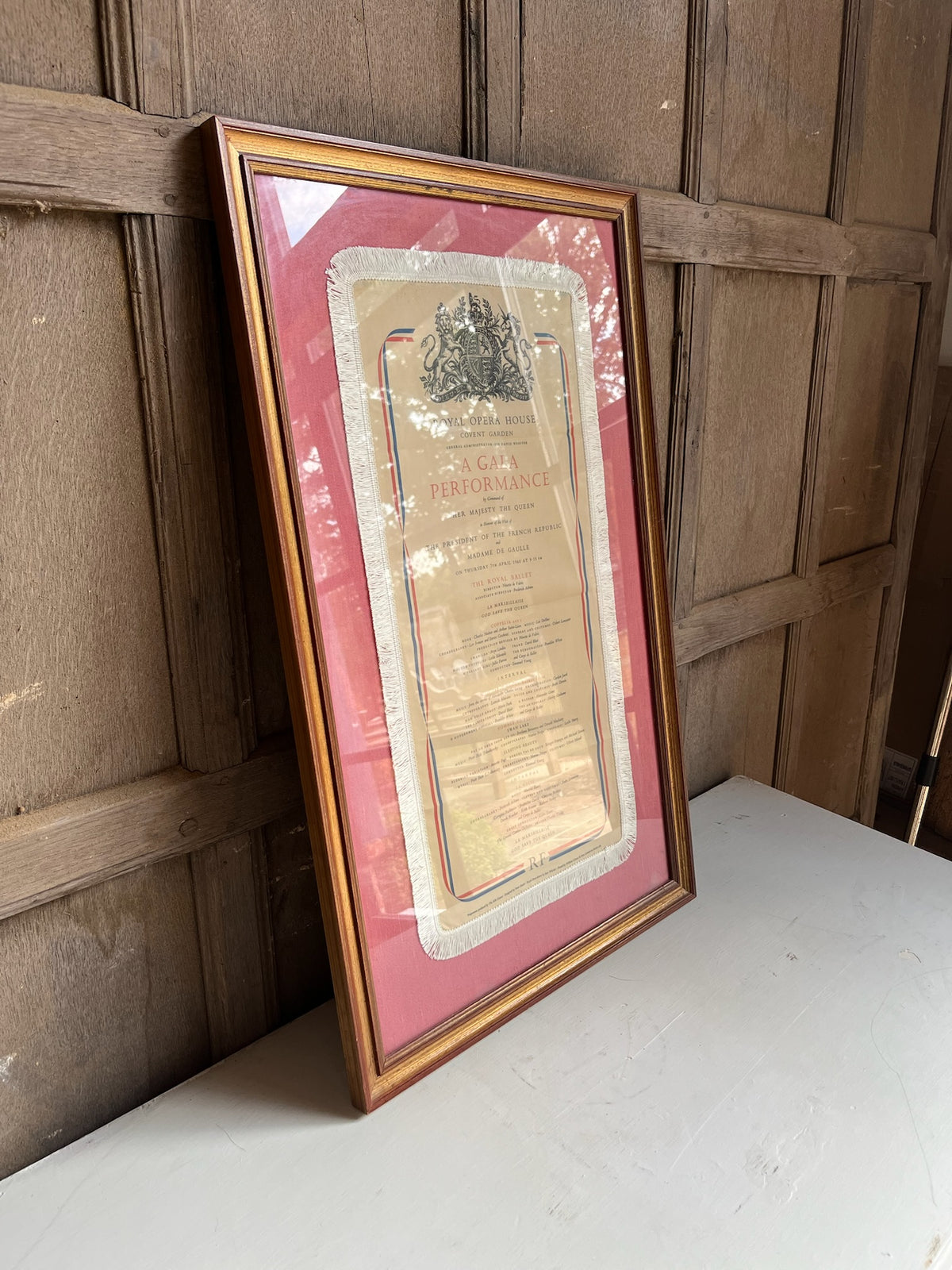 Framed Royal Opera House Gala Performance Silk Programme