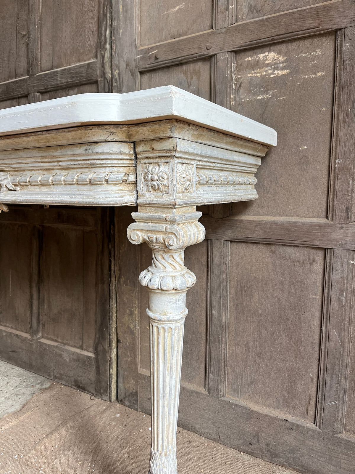 Antique Louis XVI Style Painted Console Table