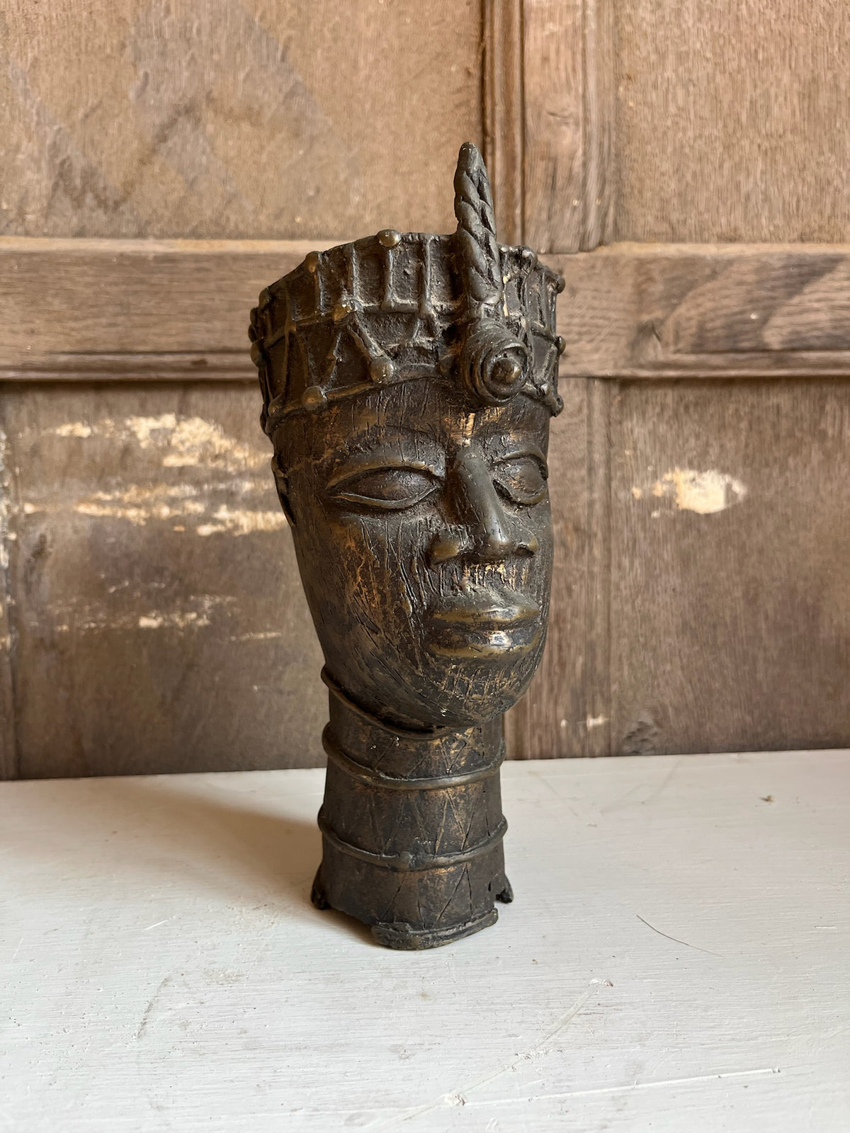 Benin-Style Bronze Head
