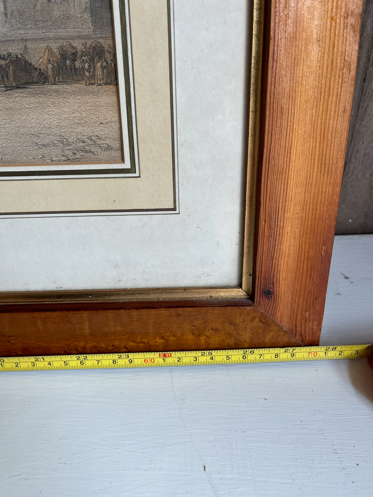 Framed Antique Cairo Mosque Engraving