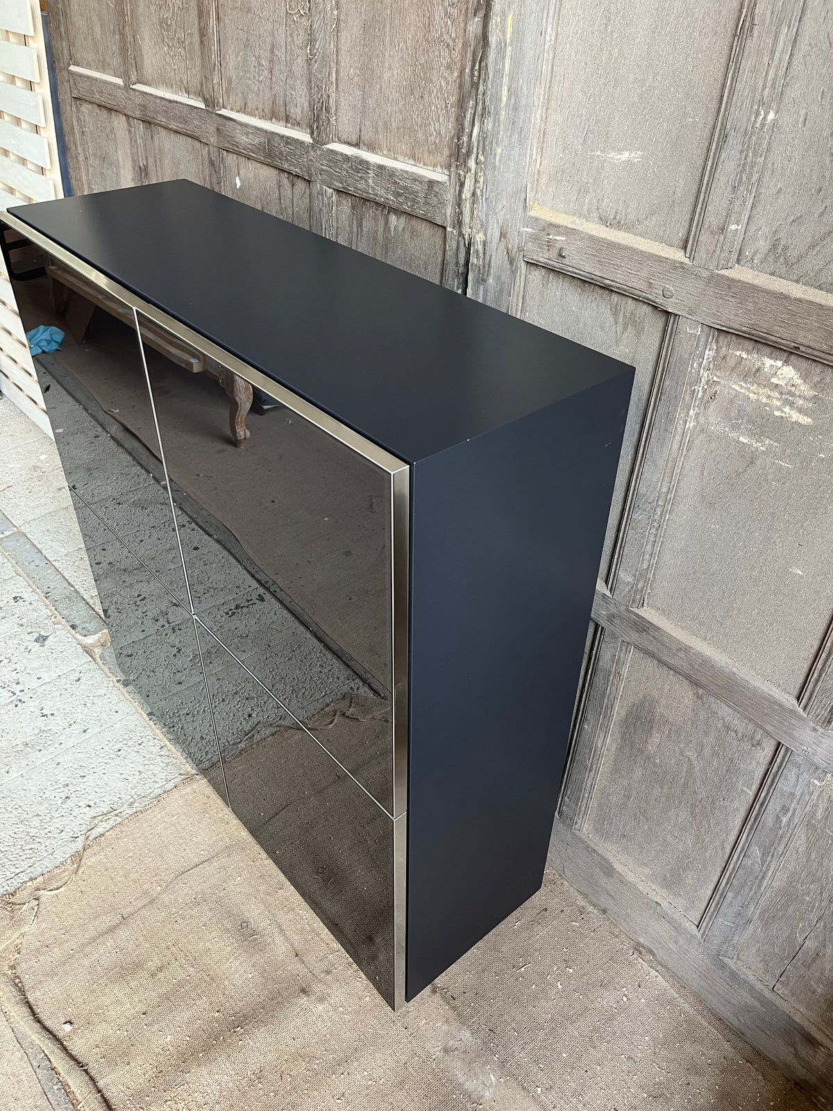 2 x Molteni Square Grey Gloss Cabinet. Rrp £5842 per cabinet