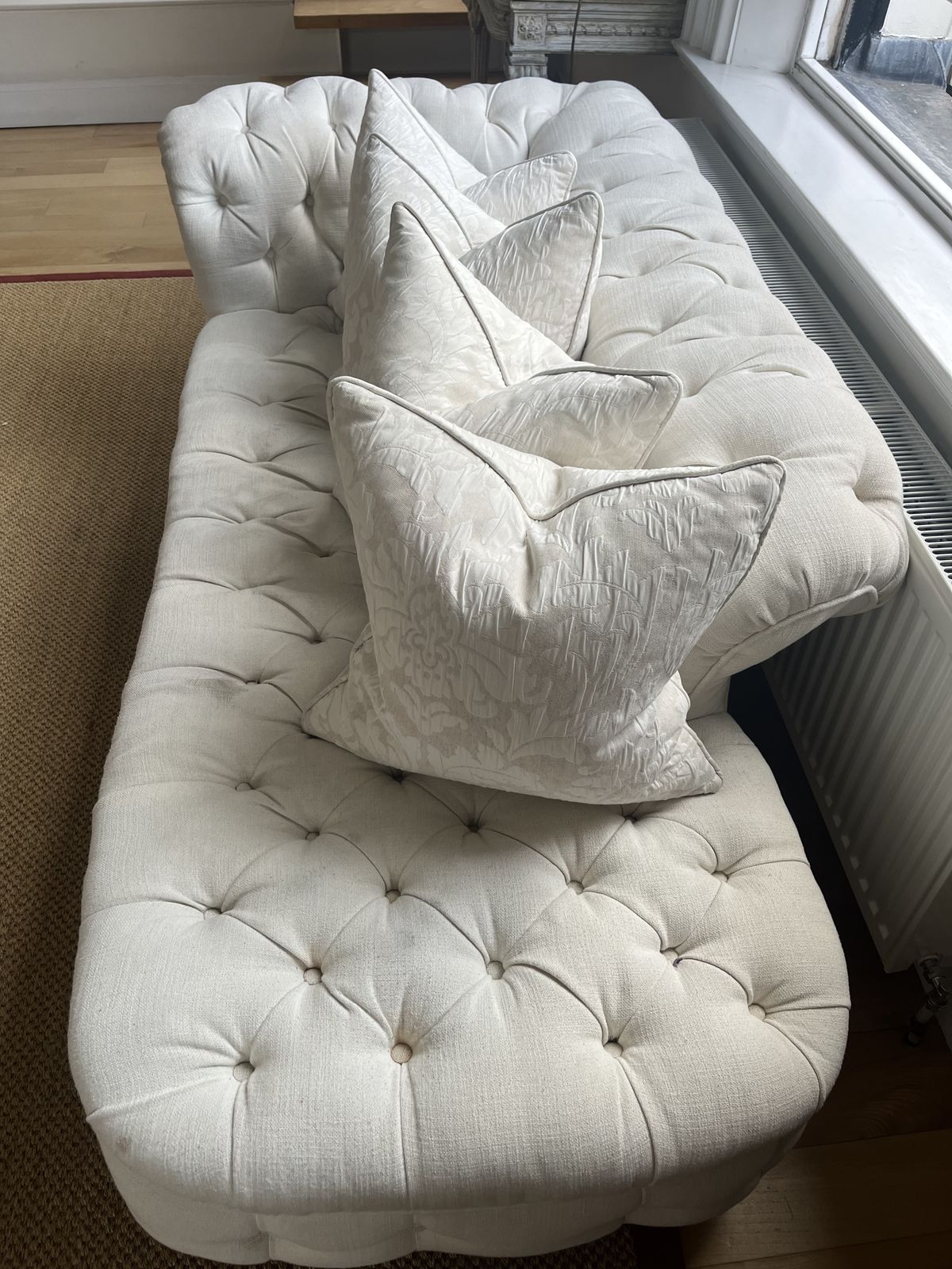 Scroll Arm Chaise Sofa