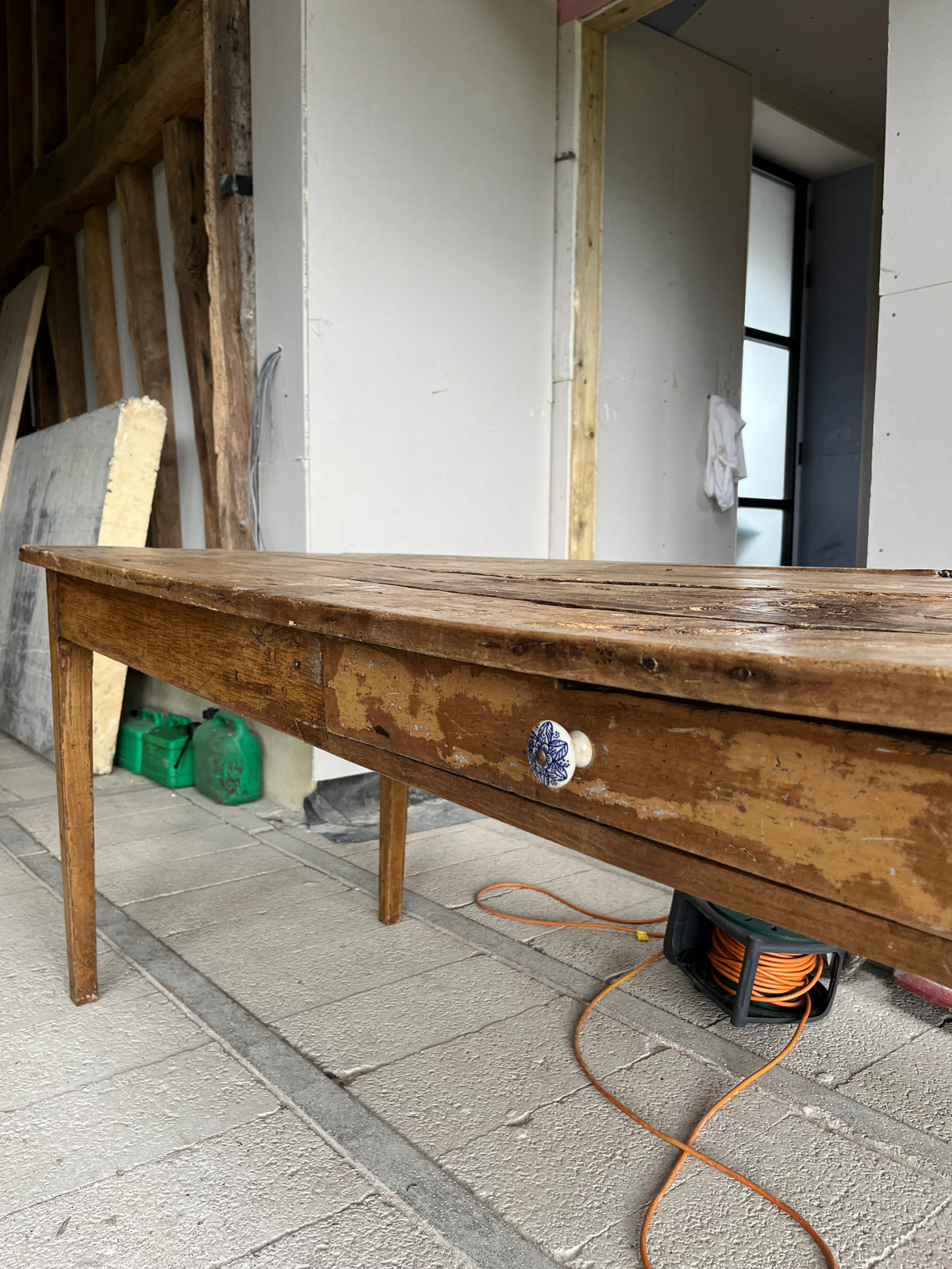 Long French Scrub Table
