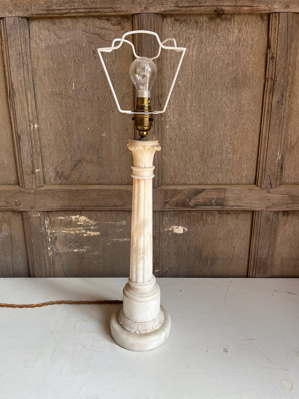 Alabaster Column Table Lamp