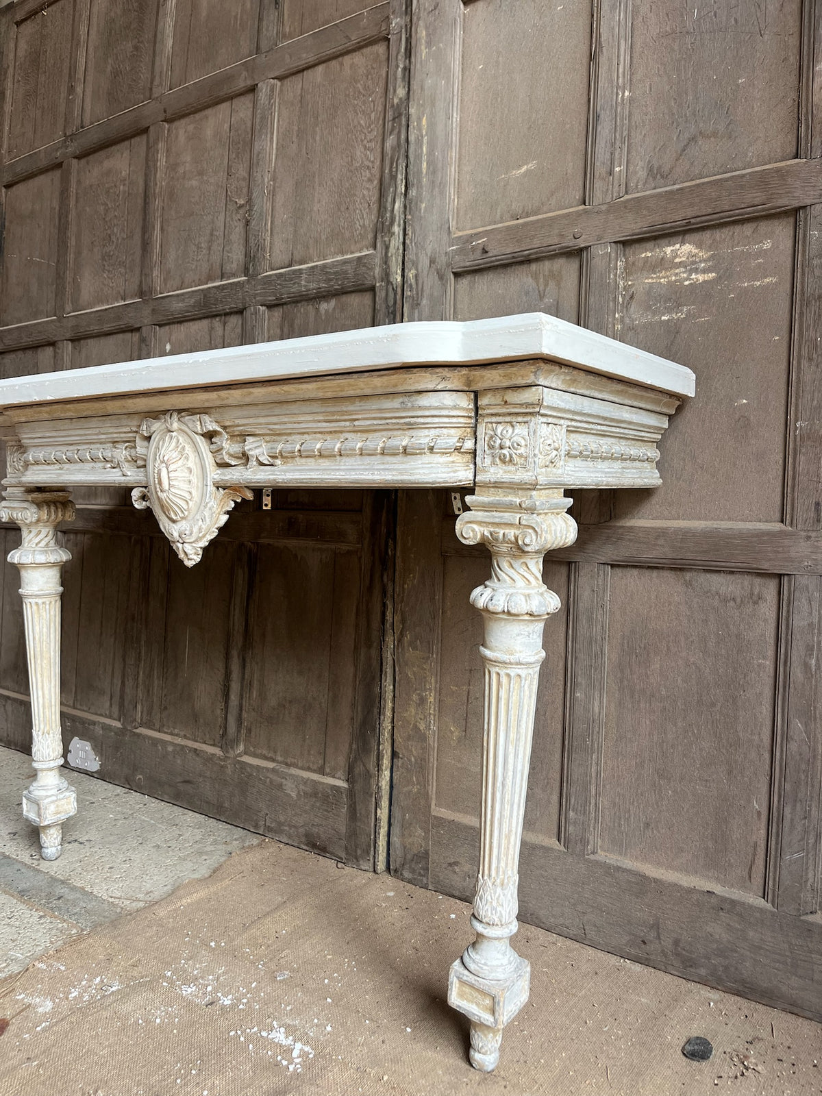 Antique Louis XVI Style Painted Console Table