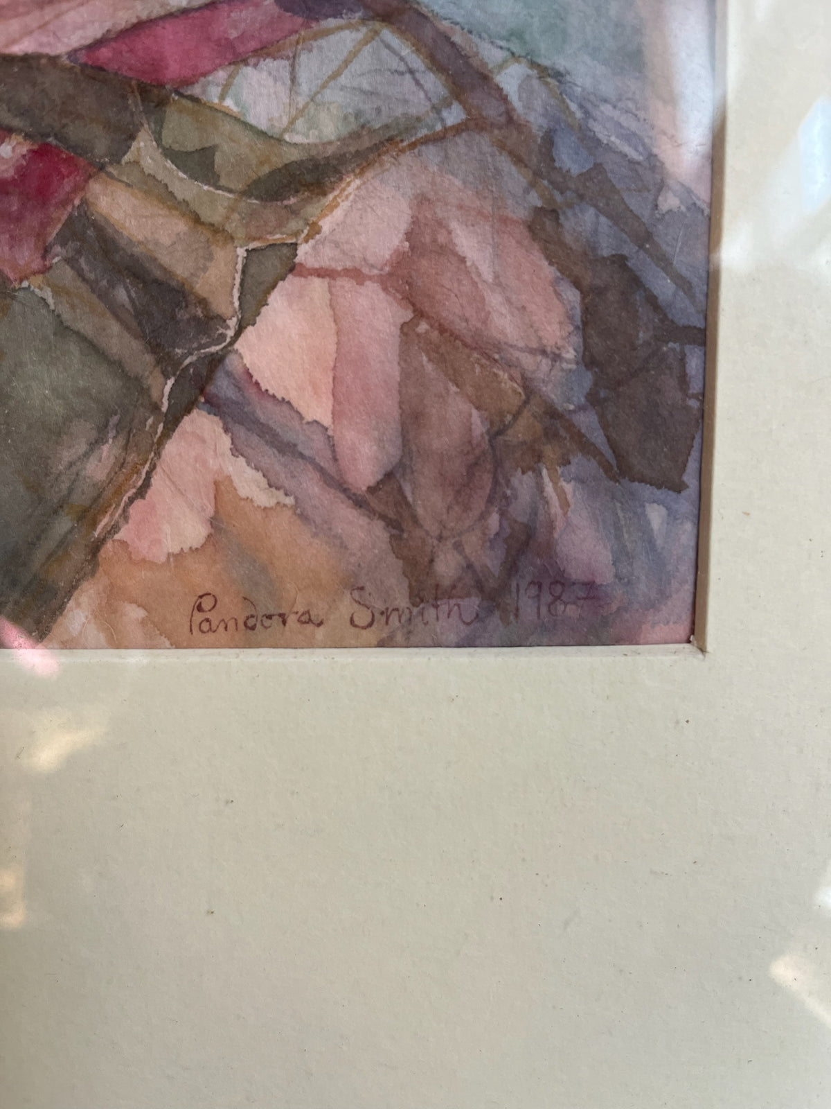 Framed Watercolour Still Life of Roses (signed)