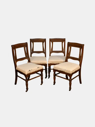 Howard & Sons 4 Oak Dining Chairs