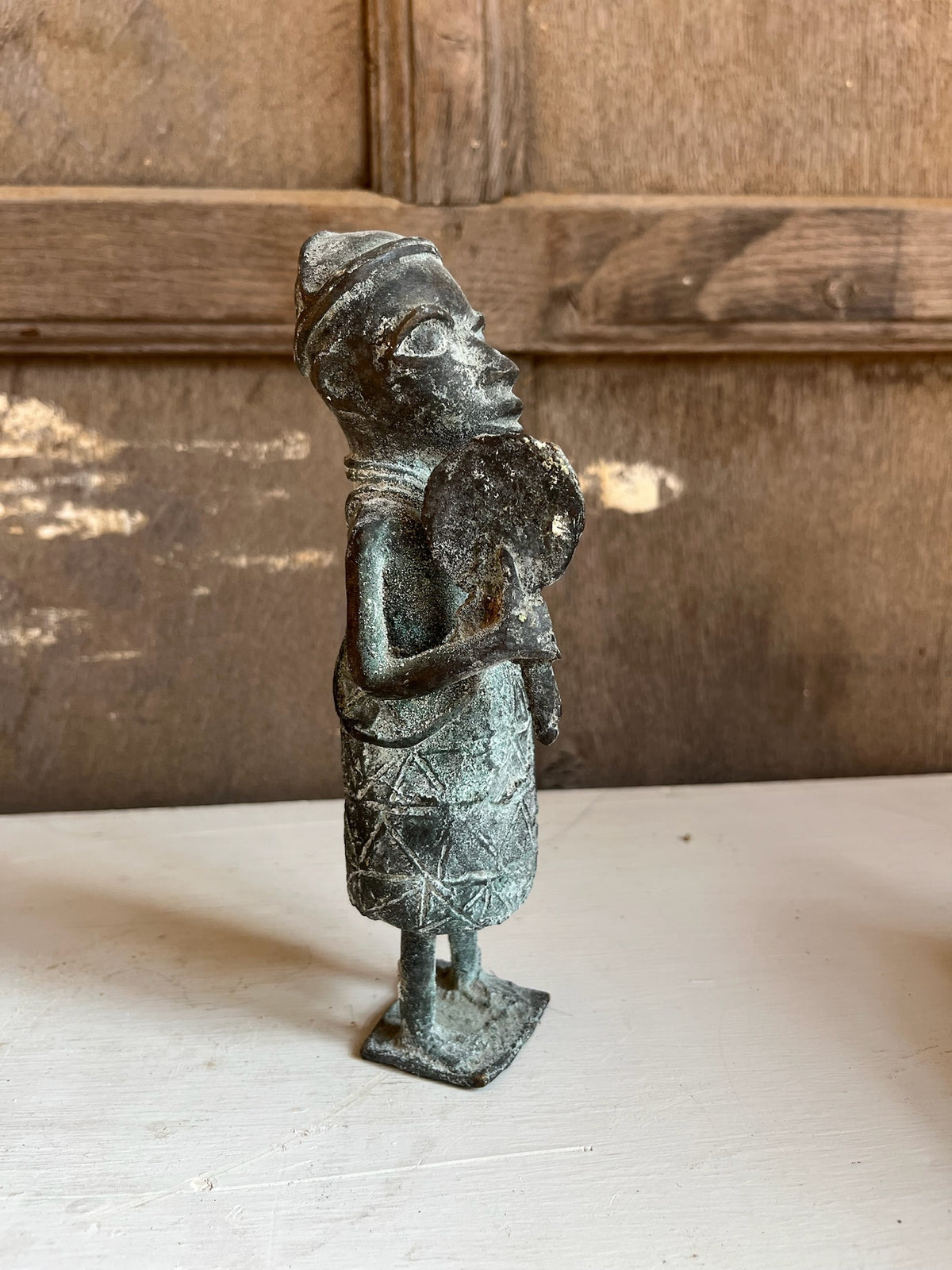 African Bronze Standing Figure
