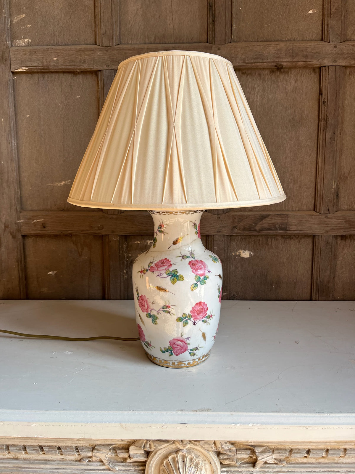 Floral Rose Ceramic Table Lamp