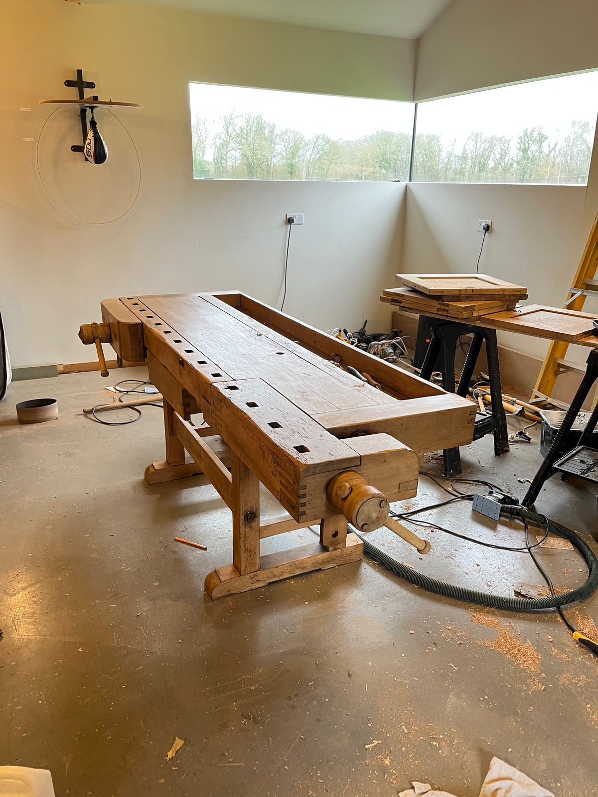 Vintage Carpenters Workbench Hardwood