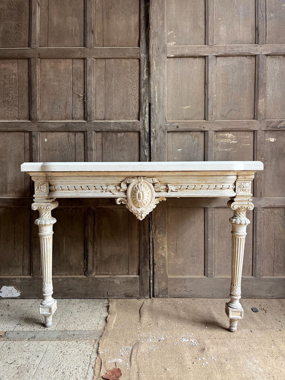 Antique Louis XVI Style Painted Console Table