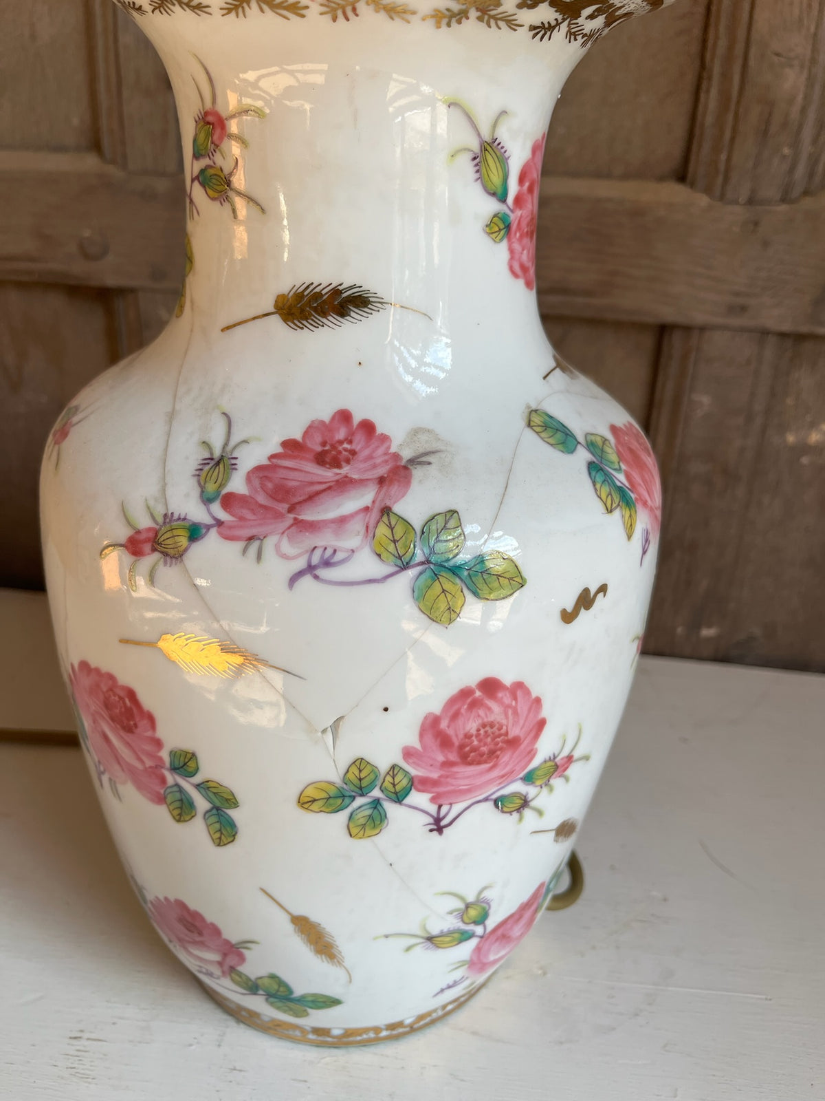 Floral Rose Ceramic Table Lamp
