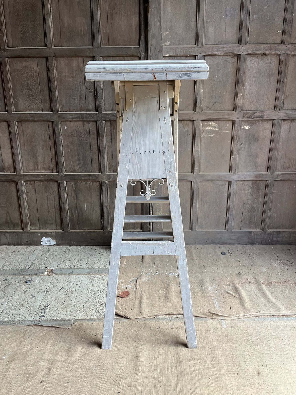 Antique French Painted Step Ladder (BN Paris)