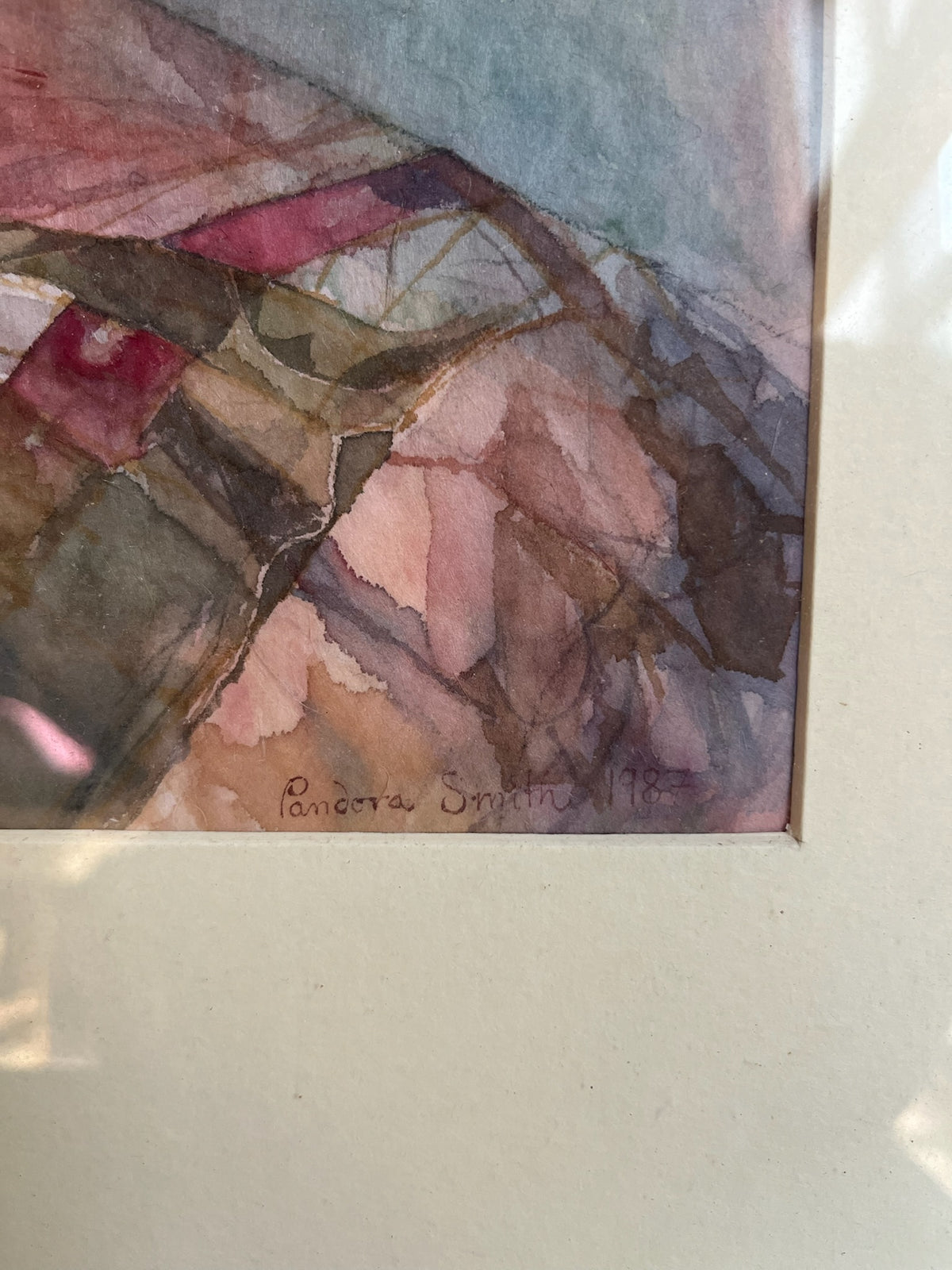 Framed Watercolour Still Life of Roses (signed)