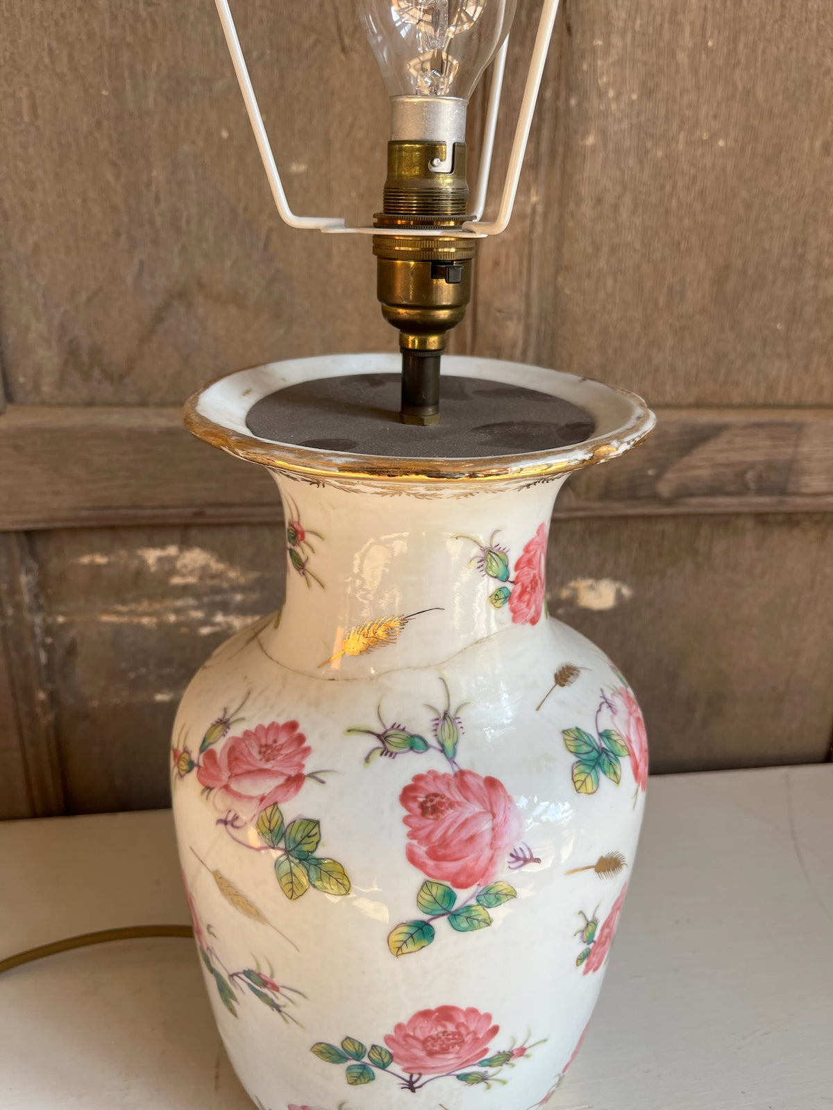 Floral Rose Ceramic Table Lamp