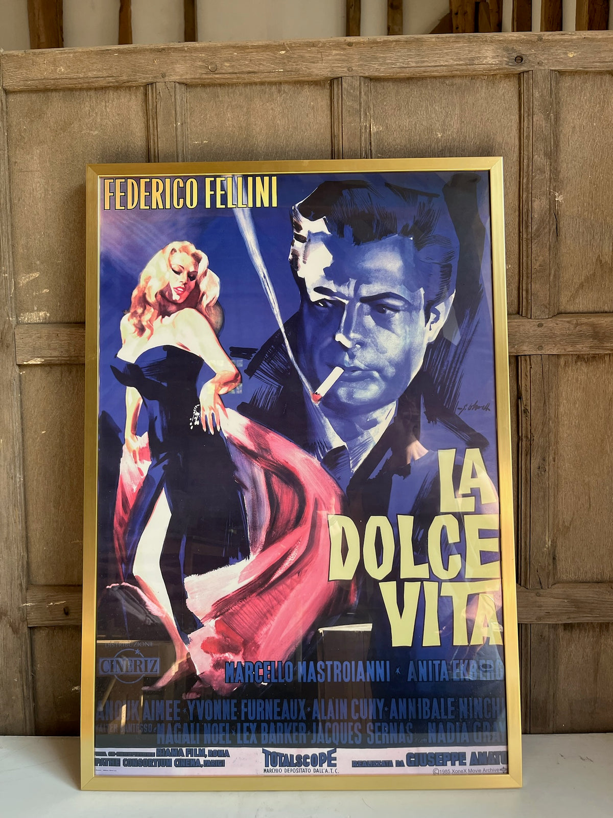 Framed 'La Dolce Vita' Film Poster