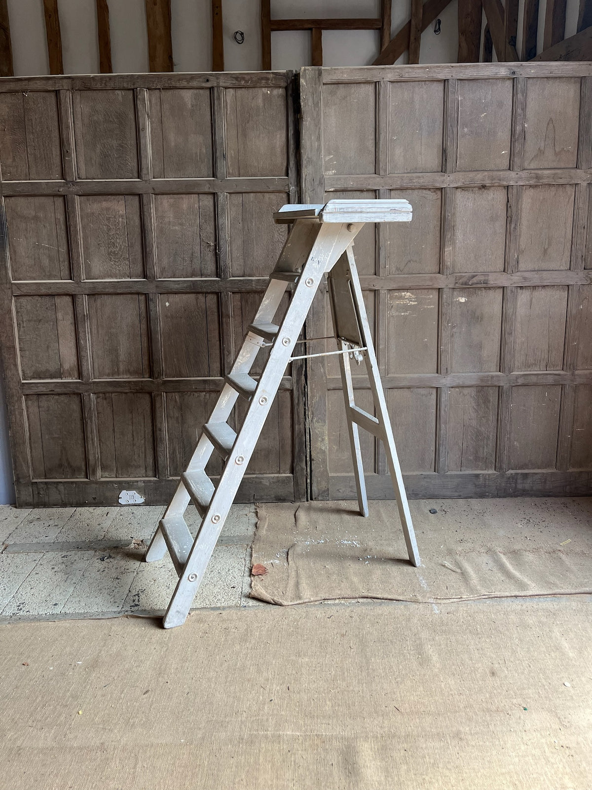 Antique French Painted Step Ladder (BN Paris)