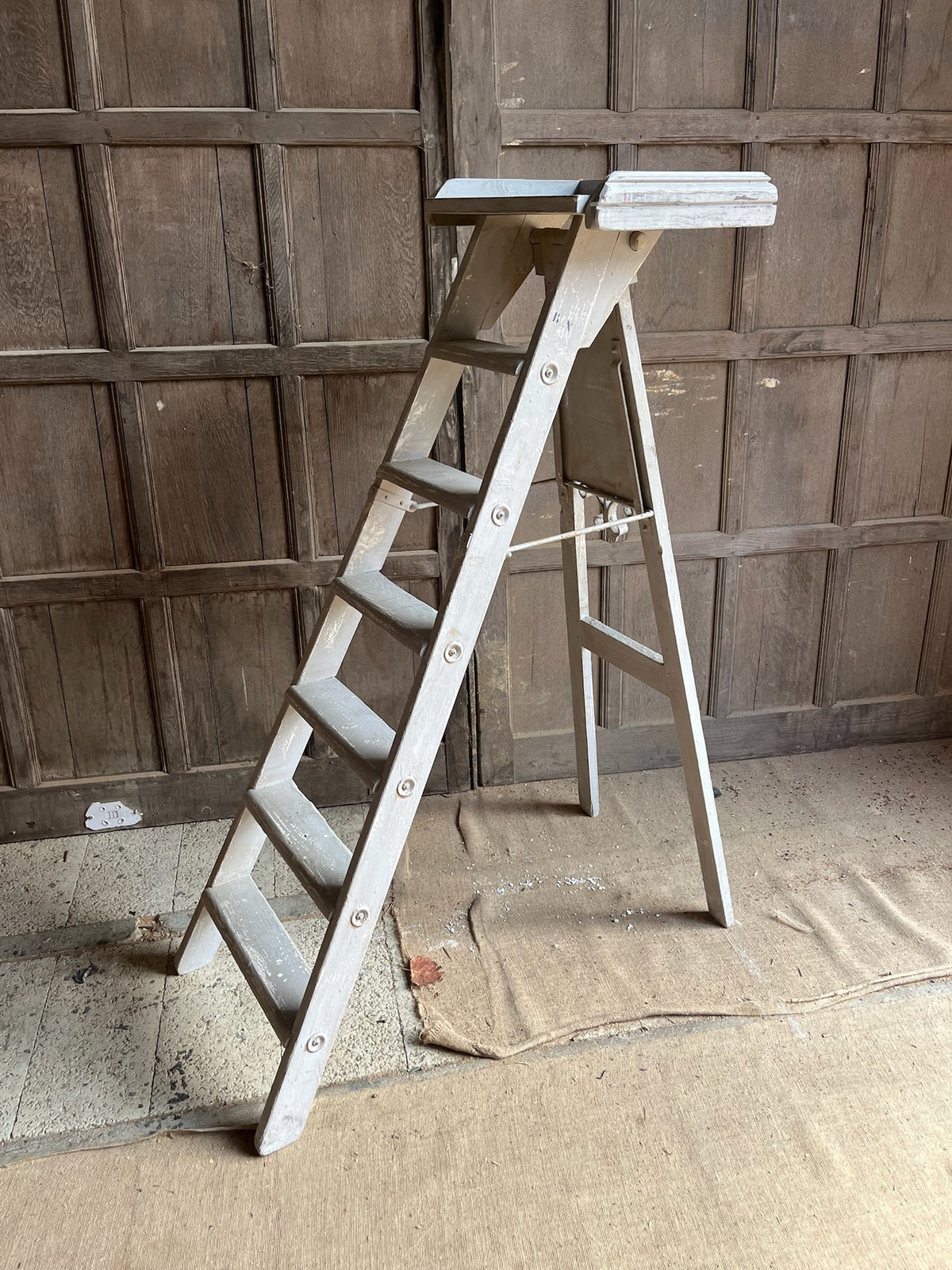 Antique French Painted Step Ladder (BN Paris)