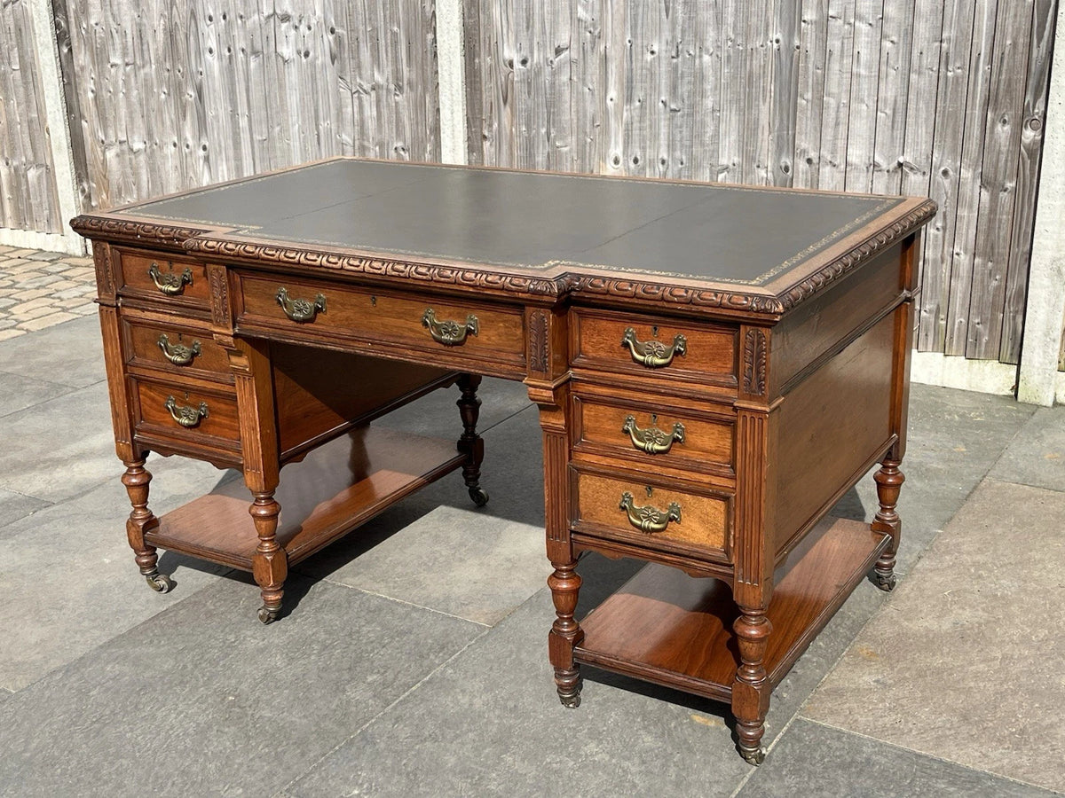 Hobbs & Co Large Vintage Wooden Desk