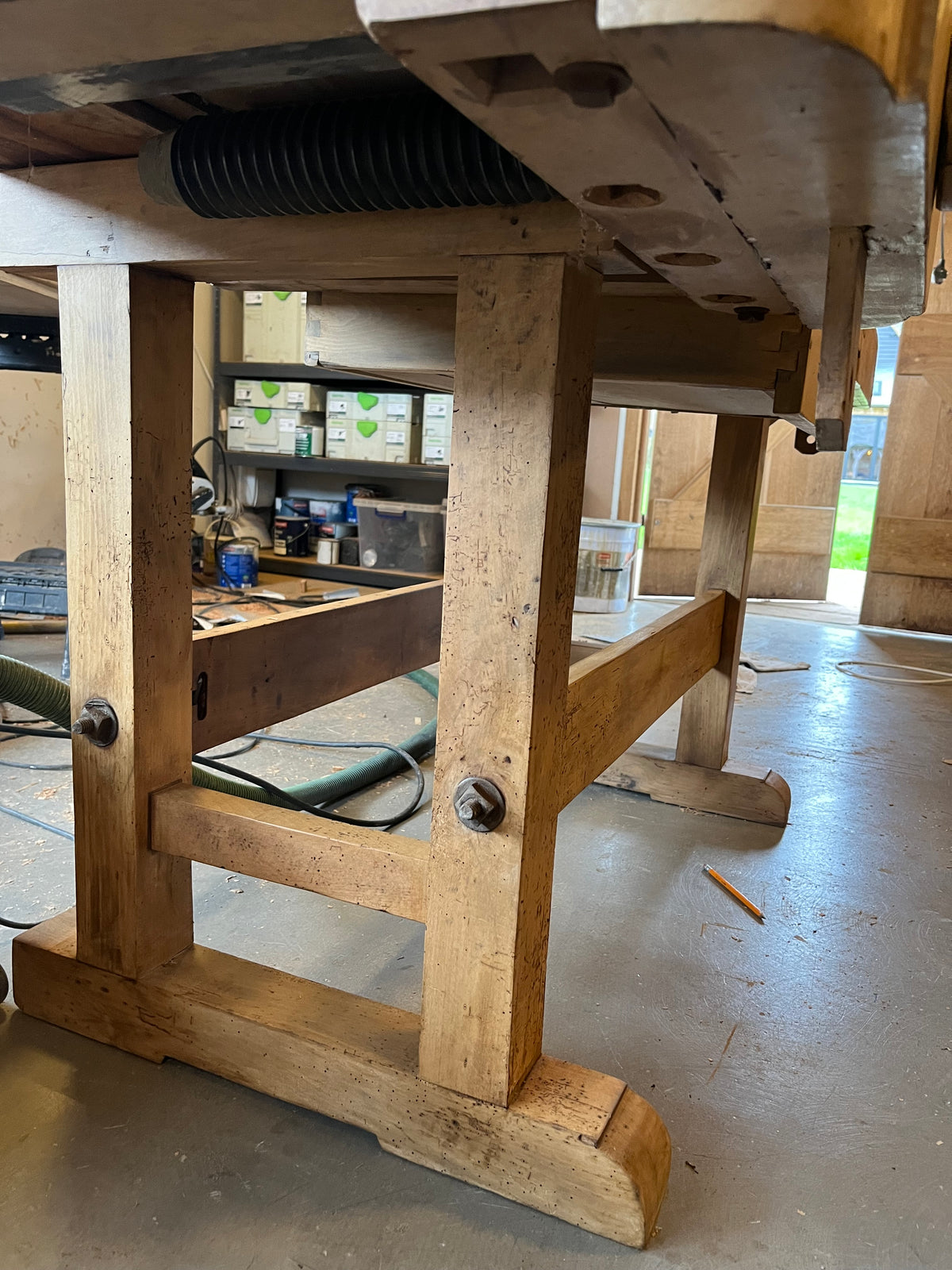 Vintage Carpenters Workbench Hardwood